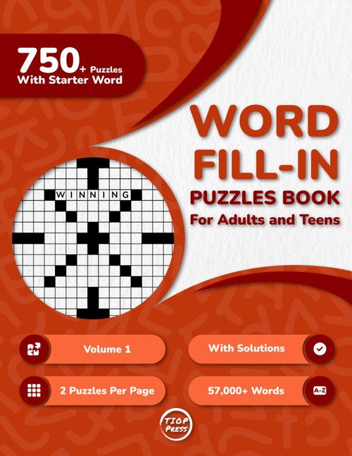 Word Fill In Puzzles Book for Adults