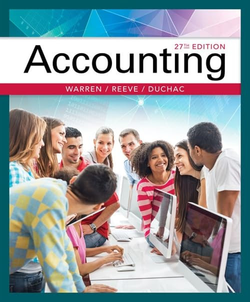 Working Papers, Chapters 1-17 for Warren/Reeve/Duchac's Accounting, 27th
