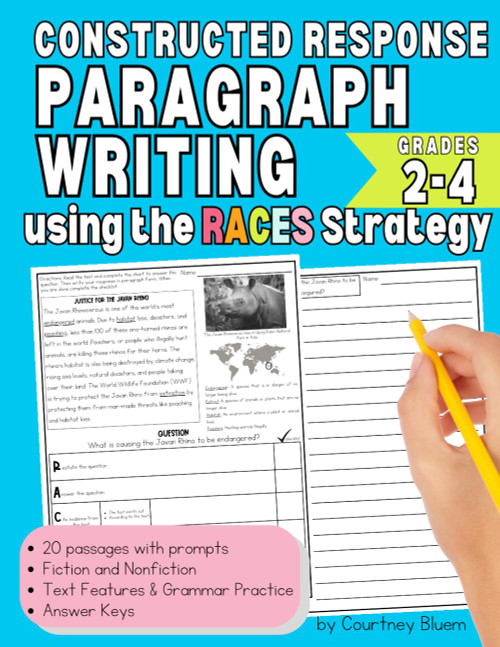 Writing Workbook for Grades 2 to 4 - Constructed Response Paragraph