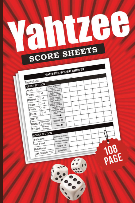 Yahtzee Score Sheets: Large Print Double Sided Scorekepping Cards For