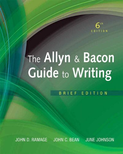 Allyn And Bacon Guide To Writing Brief Version