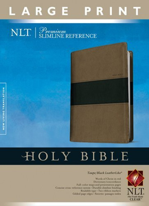 Premium Slimline Reference Bible NLT Large Print TuTone