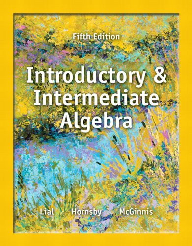 Introductory And Intermediate Algebra