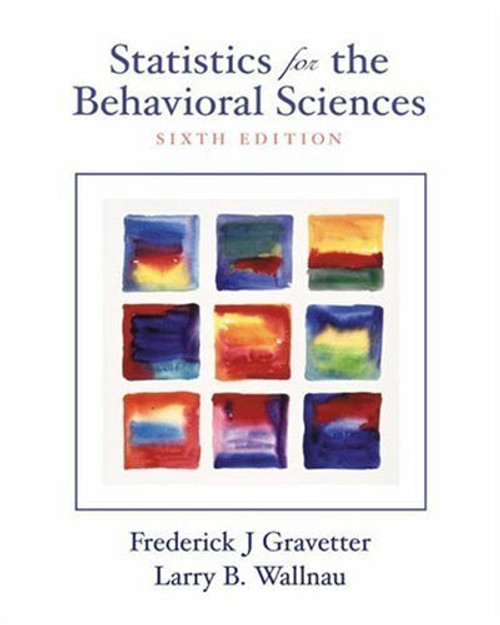 Statistics For The Behavioral Sciences