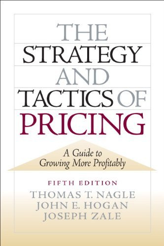 Strategy And Tactics Of Pricing