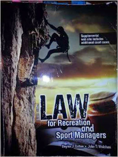 Law For Recreation And Sport Managers