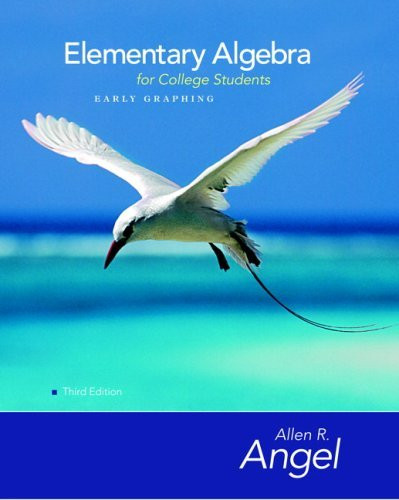 Elementary Algebra Early Graphing For College Students