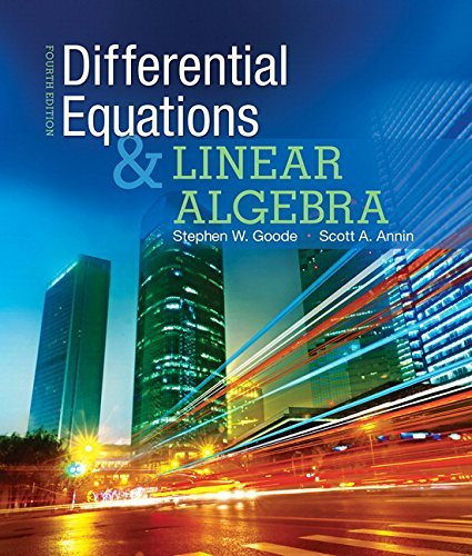 Differential Equations And Linear Algebra