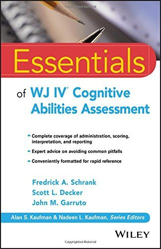 Essentials Of Wj Iii Cognitive Abilities Assessment