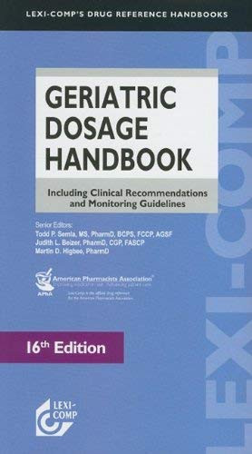 Geriatric Dosage Handbook