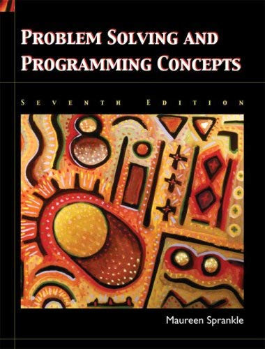Problem Solving and Programming Concepts
