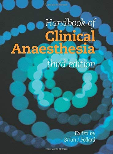 Handbook Of Clinical Anaesthesia