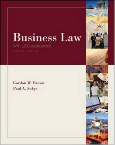 Business Law With Ucc Applications