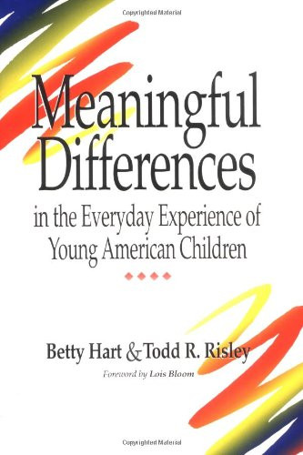 Meaningful Differences In The Everyday Experience Of Young American Children