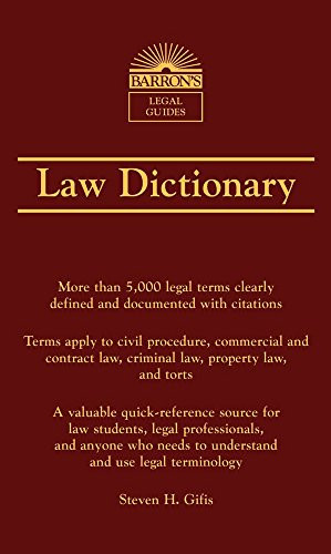 Barron's Law Dictionary