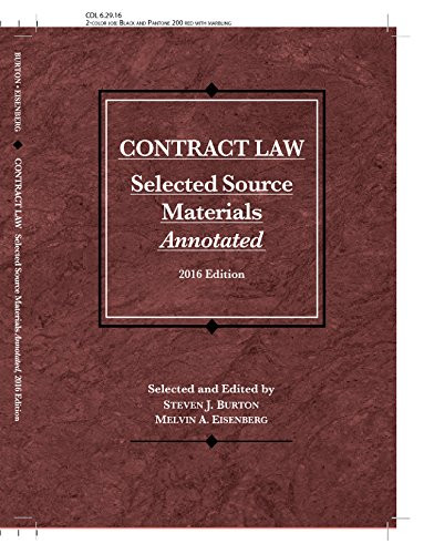 Contract Law Selected Source Materials