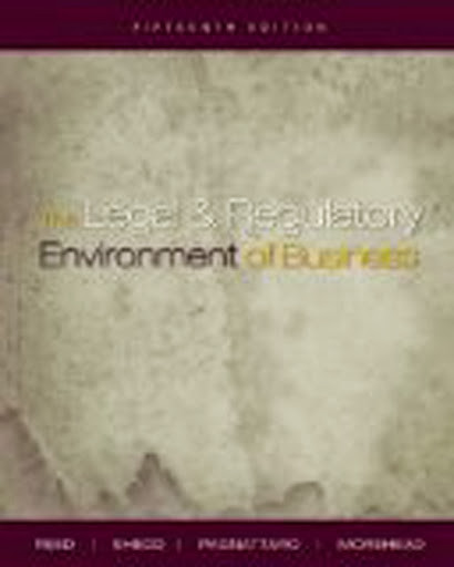 Legal And Regulatory Environment Of Business