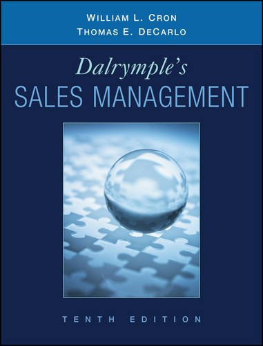 Dalrymple's Sales Management: Concepts and Cases