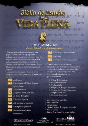 Biblia de Estudio Vida Plena - Tela Negro