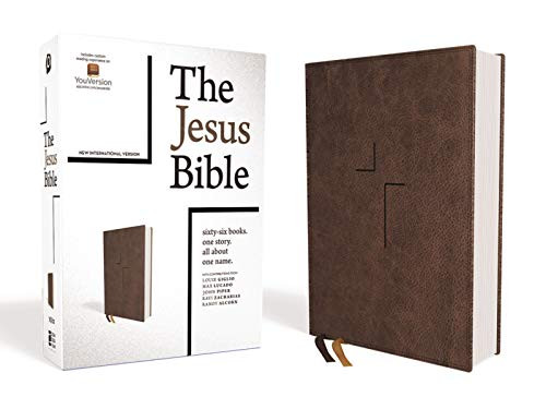 Jesus Bible NIV Edition Leathersoft Brown Thumb Indexed Comfort Print