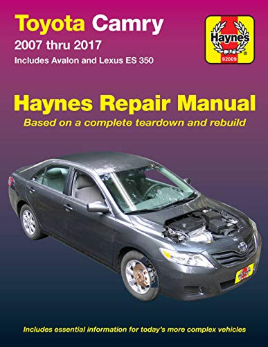 Toyota Camry 2007 thru 2017 - Includes Avalon and Lexus ES 350
