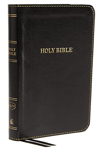 KJV Thinline Bible Compact Leathersoft Black Red Letter Comfort Print