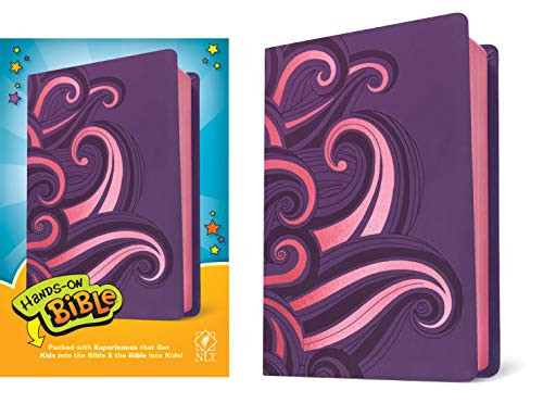 Hands-On Bible NLT (LeatherLike Purple/Pink Swirls)