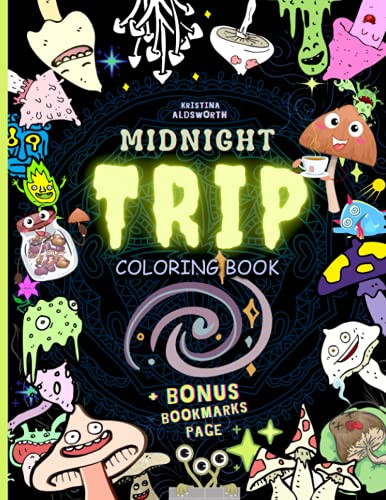 Midnight Trip Coloring Book + Bonus Bookmarks Page!