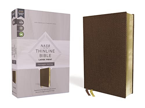 NASB Thinline Bible Large Print Passaggio Setting Leathersoft