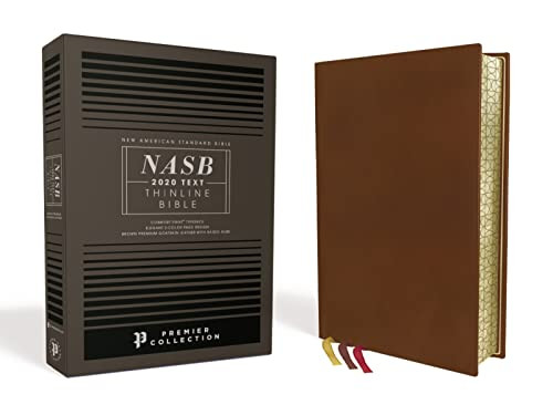 NASB Thinline Bible Premium Goatskin Leather Brown Premier