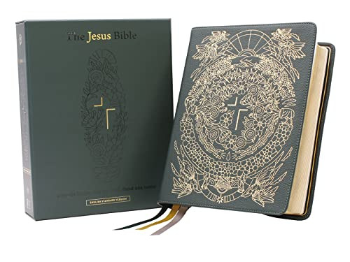 Jesus Bible Artist Edition ESV Genuine Leather Calfskin Green