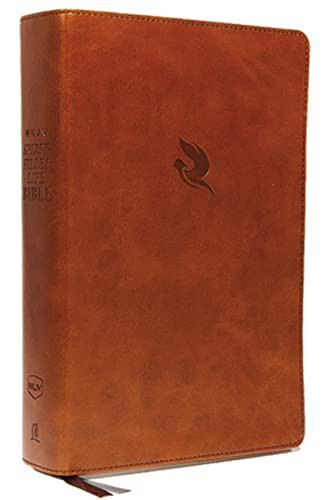NKJV Spirit-Filled Life Bible Leathersoft Brown Thumb Indexed