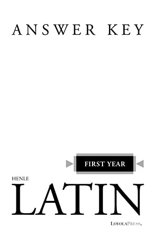 Henle Latin First Year Answer Key