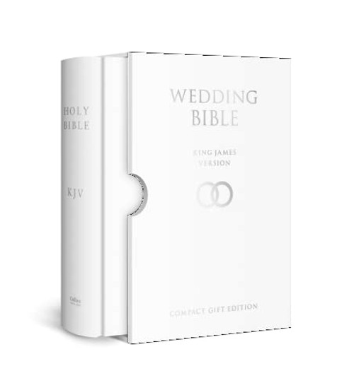 HOLY BIBLE: King James Version (KJV) White Compact Wedding E