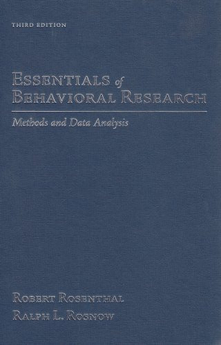 Essentials of Behavioral Research: Methods and Data Analysis