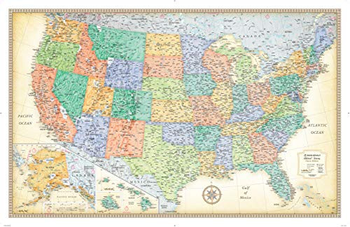 Rand McNally Classic Edition U.S. Wall Map - Laminated Rolled