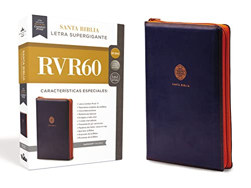 Biblia Reina Valera 1960 Letra Supergigante Leathersoft con Cierre