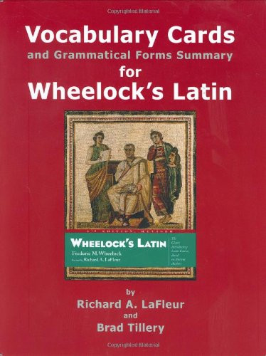 Vocabulary Cards and Grammatical Forms Summary for Wheelock's Latin