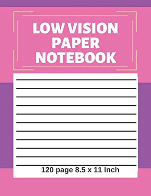 Low Vision Paper Notebook