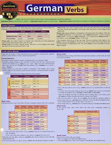 German Verbs: A Quickstudy Language Reference Guide