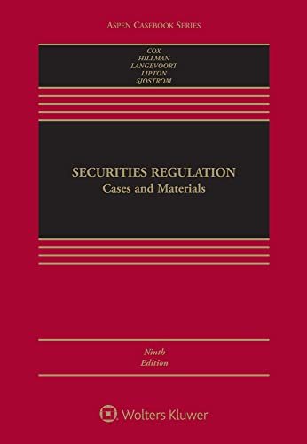 Securities Regulation: Cases and Materials