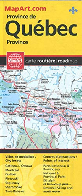 Quebec Province Road Map (English and French Edition)