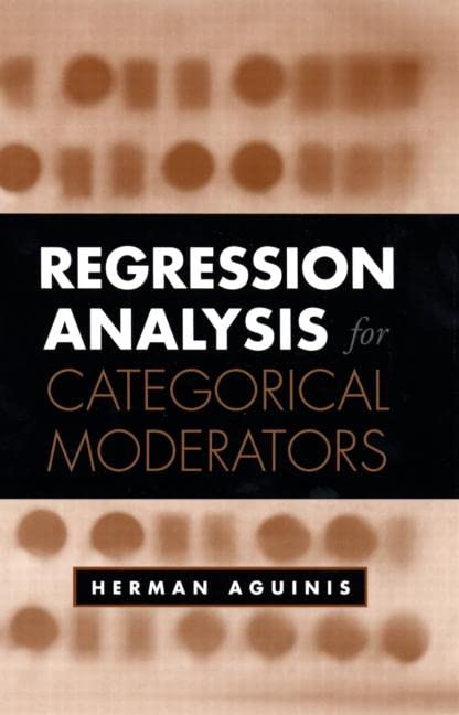 Regression Analysis for Categorical Moderators - Methodology