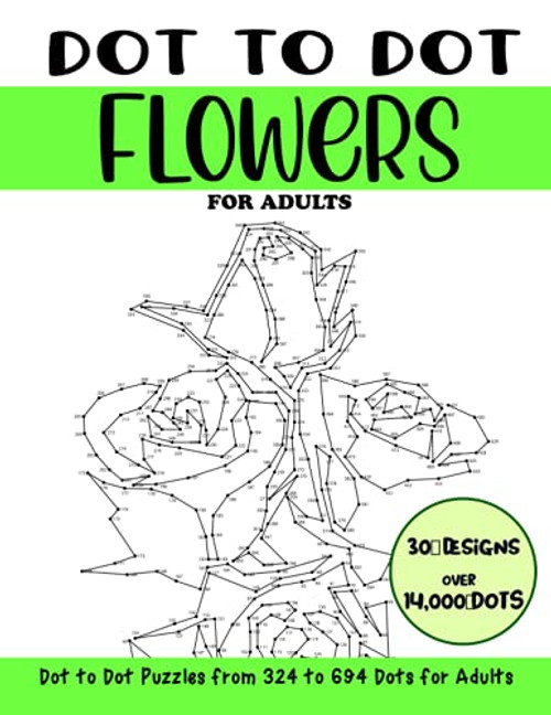 Dot to Dot Flowers for Adults