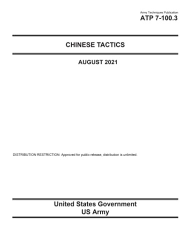 Army Techniques Publication ATP 7-100.3 Chinese Tactics August 2021