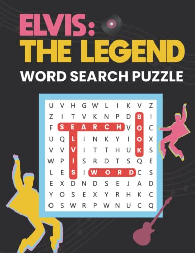 Elvis: The Legend music word search puzzle: Great Country Music Word