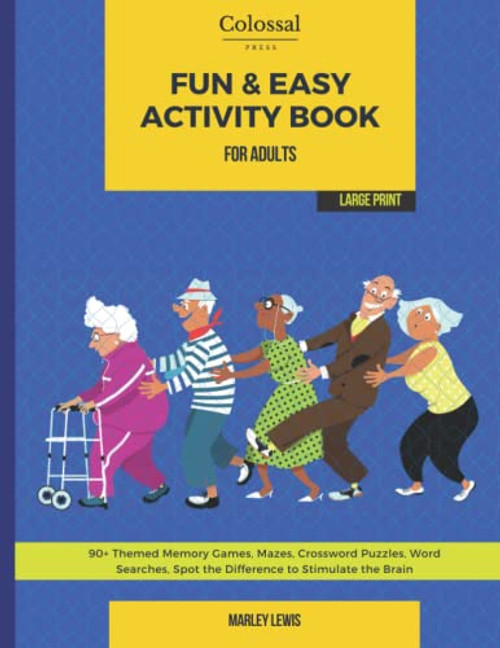 Fun & Easy Activity Book for Adults - Play Alone Memory Games Workbook