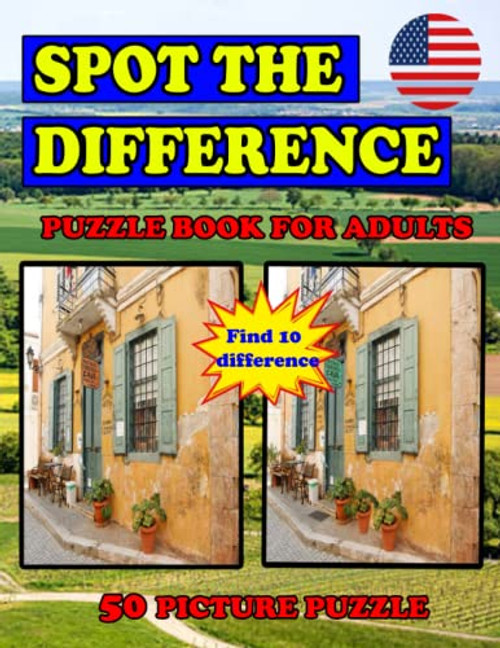 SPOT THE DIFFERENCE PUZZLE BOOK FOR ADULTS 50 PICTURE PUZZLE