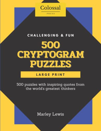 Cryptograms puzzle books for adults