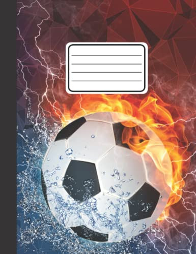 Composition Notebook Soccer Ball Sports Boys Girls Kids Children